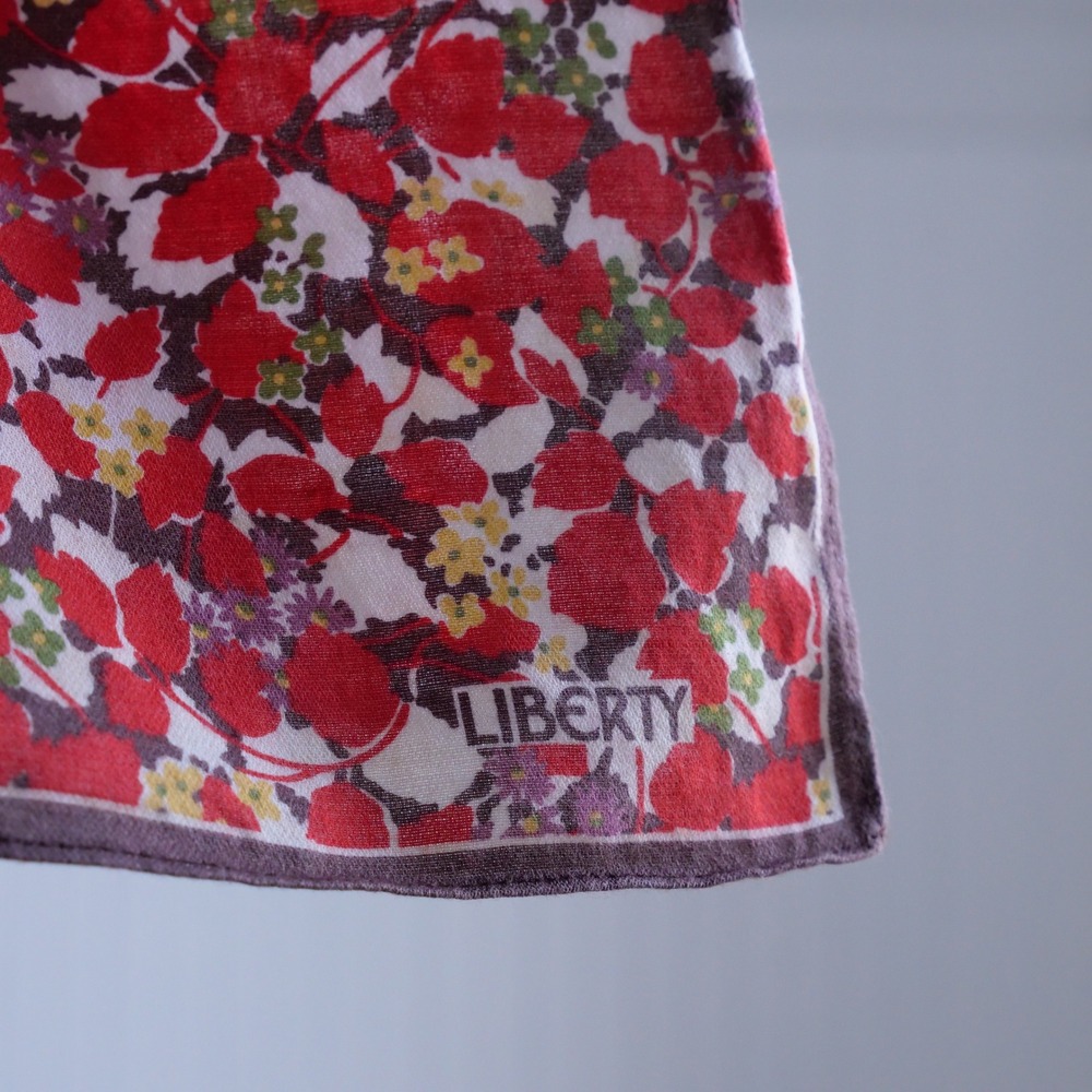 Lovely vintage Liberty floral print cotton handkerchief scarf - Picture 3 of 6